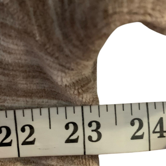 Pure Jill Top Women's Size Petite X-Large Beige Heather Velour Soft Top Pockets - Picture 6 of 6